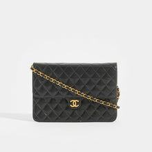 Load image into Gallery viewer, CHANEL Vintage Quilted Classic Single Flap Bag in Black Lambskin