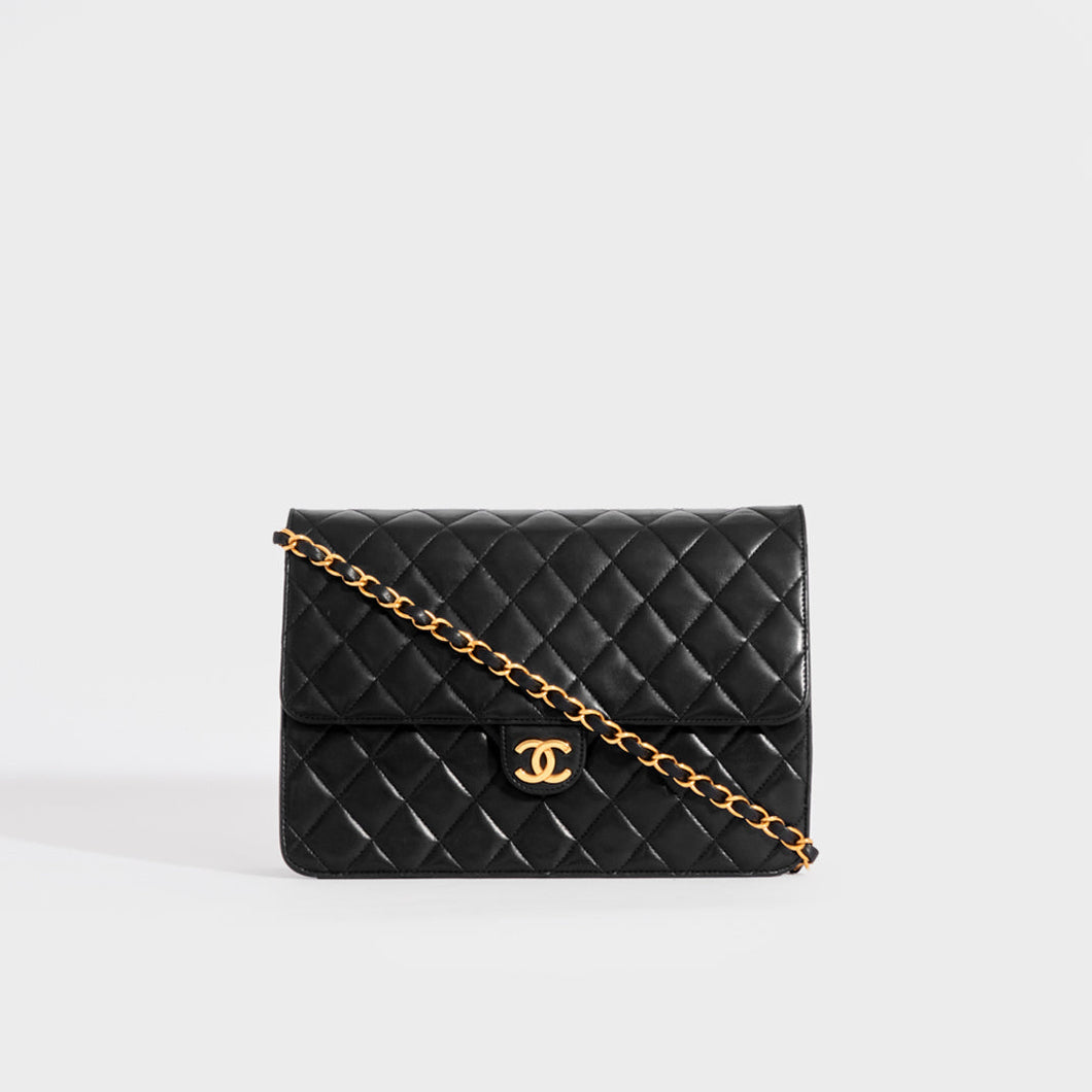 VINTAGE CHANEL LARGE QUILTED TOP BAG