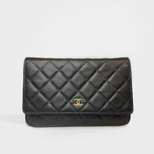 Load image into Gallery viewer, CHANEL Wallet on Chain Caviar Leather Crossbody in Black 2019 [ReSale]