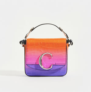 CHLOÉ C Mini Bag in multicolour with croc-print leather