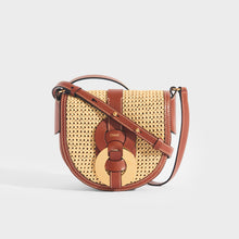 Load image into Gallery viewer, Front view of the CHLOÉ Darryl Small Raffia Shoulder Bag