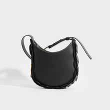 Load image into Gallery viewer, Back of the CHLOÉ Darryl Small Leather Shoulder Bag in Black