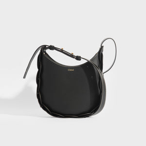 CHLOÉ Darryl Small Leather Shoulder Bag in Black