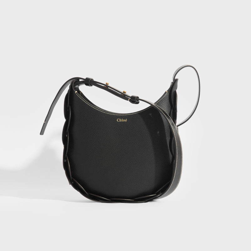 CHLOE Darryl Small Leather Shoulder Bag in Black ReSale COCOON