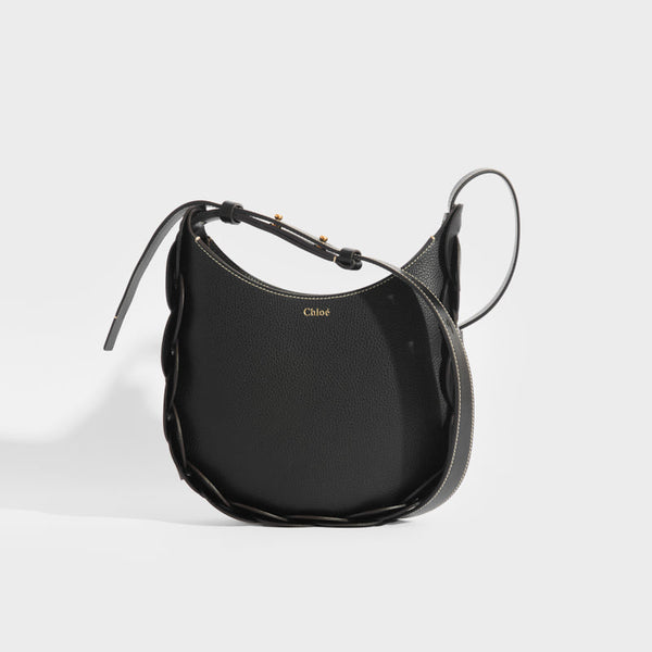 CHLOE Darryl Small Leather Shoulder Bag in Black ReSale COCOON