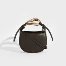 Load image into Gallery viewer, CHLOÉ Kiss Small Leather Tote in Dark Brown