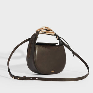 CHLOÉ Kiss Small Leather Tote in Dark Brown [ReSale]