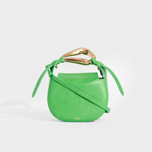 CHLOÉ Kiss Small Leather Tote in Green