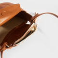 Kiss Small Leather Tote in Tan