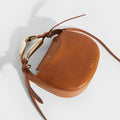 Kiss Small Leather Tote in Tan