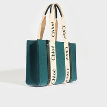 Load image into Gallery viewer, CHLOÉ Medium Woody Tote Bag in Blue