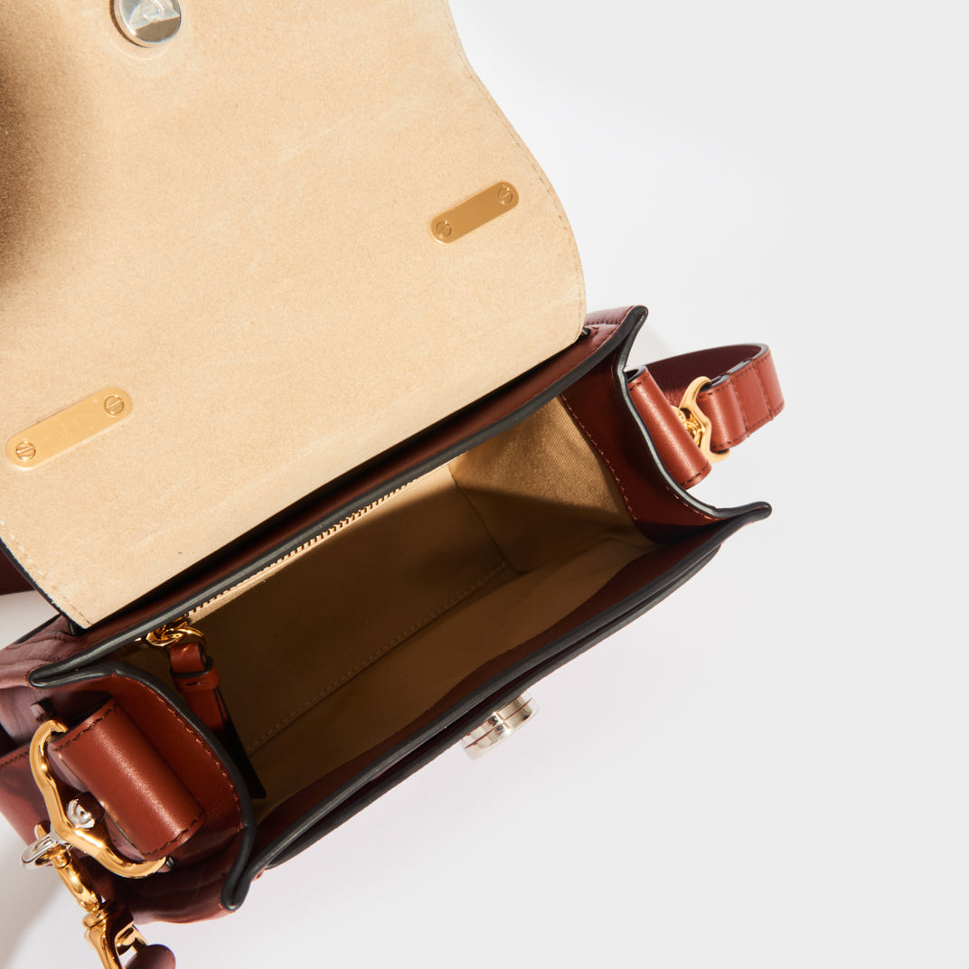 Mini Tess Day Shoulder Bag in Brown