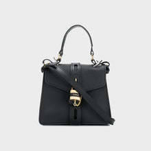Load image into Gallery viewer, Front view of CHLOÉ Small Aby Day Shoulder Bag in Black Leather