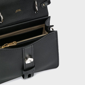 CHLOÉ Small Aby Day Shoulder Bag in Black Leather