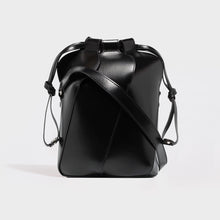 Load image into Gallery viewer, Front view of the CHLOÉ Small Tulip Leather Bucket Bag in Black