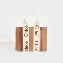 Load image into Gallery viewer, Front view of the CHLOÉ Small Woody Tote Bag in Light Brown