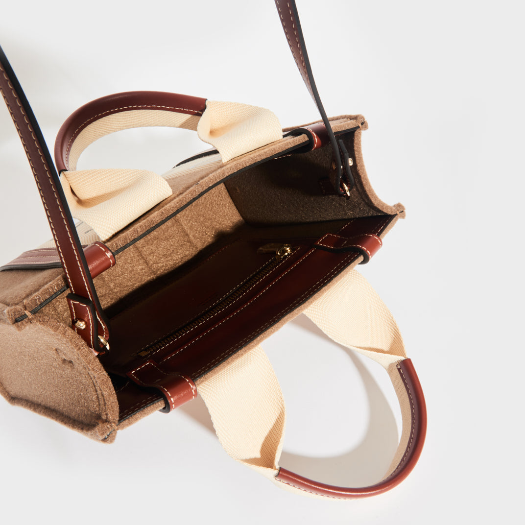 Small Woody Tote Bag in Light Brown