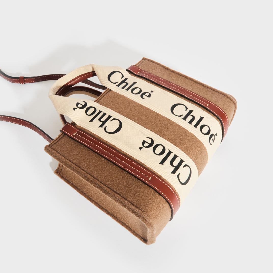 Small Woody Tote Bag in Light Brown