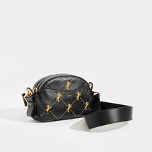 Load image into Gallery viewer, Side view of the CHLOÉ Studded Embroidered Leather Shoulder Bag with leather shoulder strap 