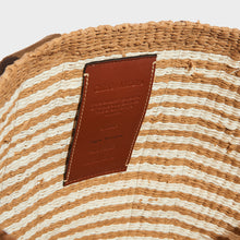 Load image into Gallery viewer, CHLOÉ Woody Large Striped Raffia Tote with Ribbon