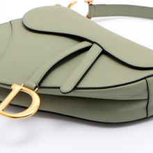 Load image into Gallery viewer, CHRISTIAN DIOR Saddle Bag in Cedar Green Grained Calfskin