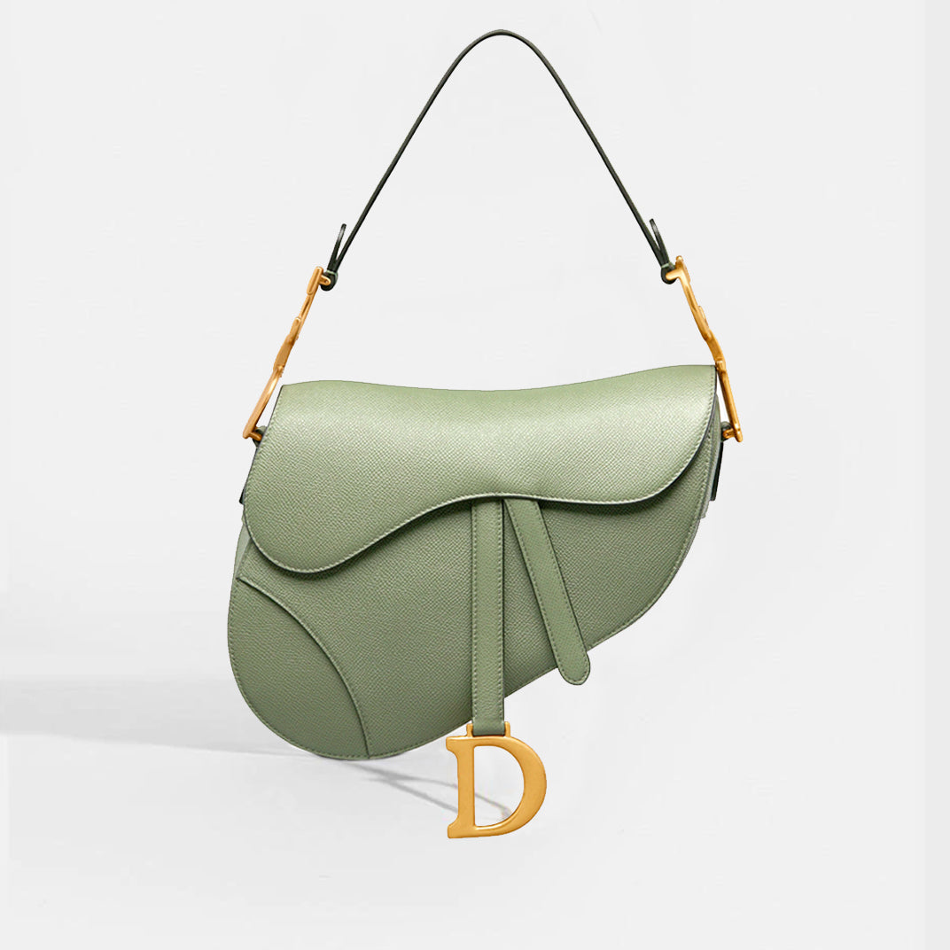 Green christian dior saddle bag Clearance