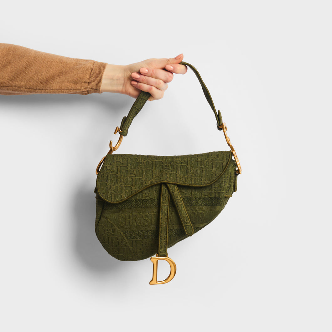 CHRISTIAN DIOR Khaki Trotter Saddle Bag COCOON