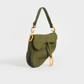 Trotter Saddle Canvas Shoulder Bag in Khaki
