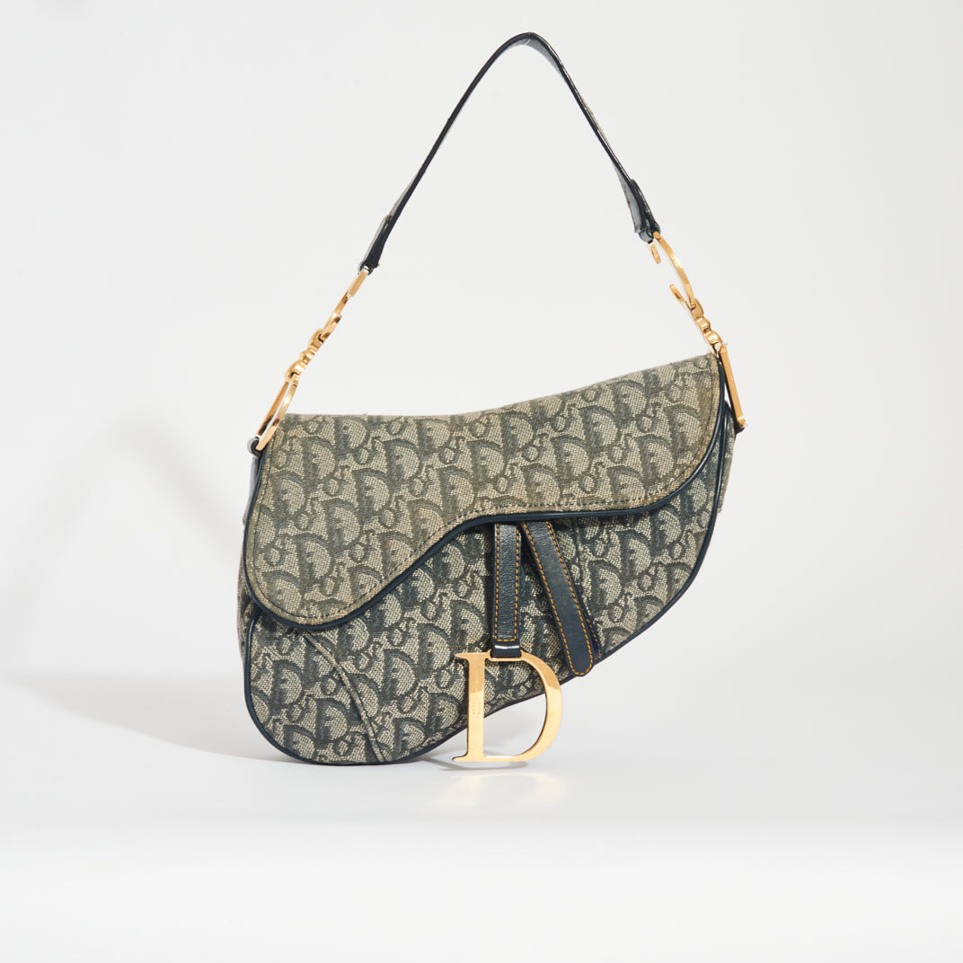 CHRISTIAN DIOR Vintage Saddle bag in Blue Denim [ReSale]