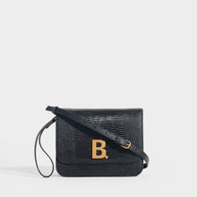 Load image into Gallery viewer, BALENCIAGA B Small Textured Leather Cross-body Bag in Black with Gold B logo