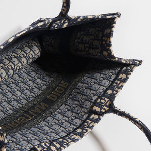 DIOR Book Tote Oblique in Blue - Interior View