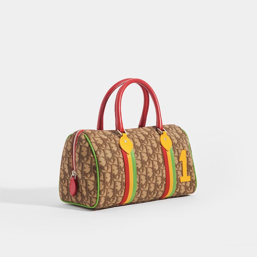 DIOR Vintage Rasta Boston Diorissimo Canvas Bag COCOON