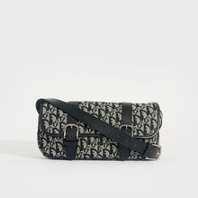 Load image into Gallery viewer, CHRISTIAN DIOR Vintage Trotter Canvas Shoulder Bag in Black