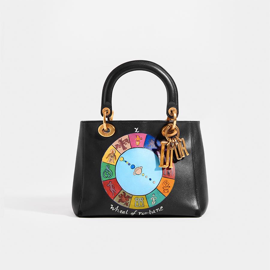 CHRISTIAN DIOR Vintage Lady Dior Wheel of Fortune Bag