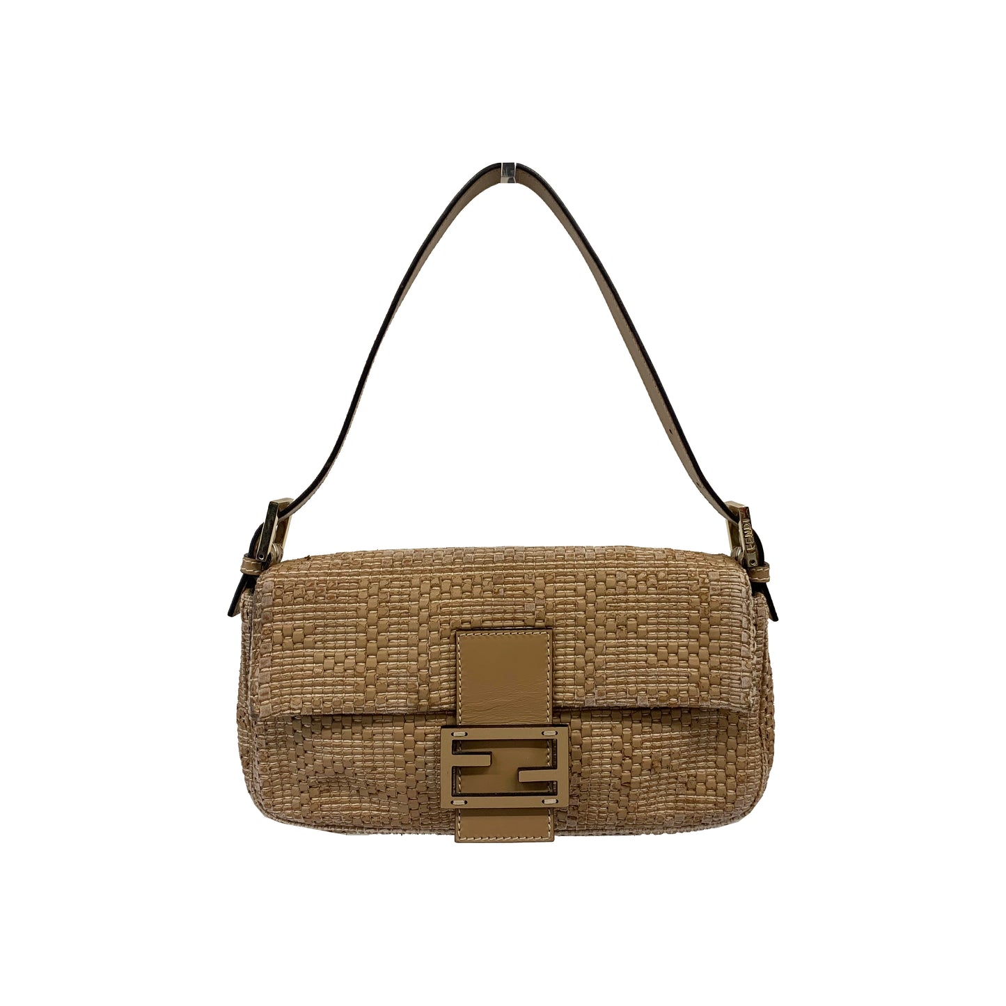 Baguette Bag with Woven Leather in Beige [ReSale]