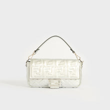 Load image into Gallery viewer, FENDI Baguette Bag in Silver Embossed Leather