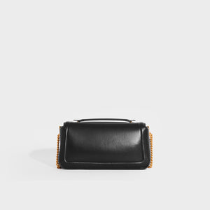 FENDI Baguette Chain Shoulder Bag in Black Nappa Leather