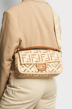 Load image into Gallery viewer, FENDI Baguette Bag in White Canvas with Embroidery [ReSale]