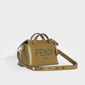 Side of the FENDI By The Way Medium Shoulder Bag with top handles and shoulder strap 