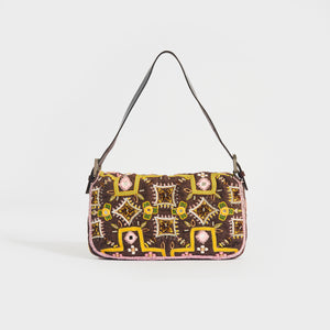 FENDI Mamma Baguette Beaded and Embroidered Shoulder Bag