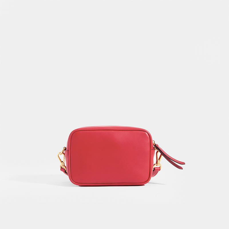 FENDI Mini Camera Crossbody Bag in Red Leather
