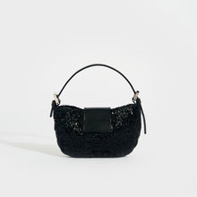 Load image into Gallery viewer, FENDI Mini Croissant Beaded Bag in Black