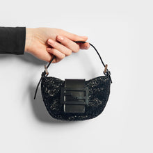 Load image into Gallery viewer, FENDI Mini Croissant Beaded Bag in Black [ReSale]