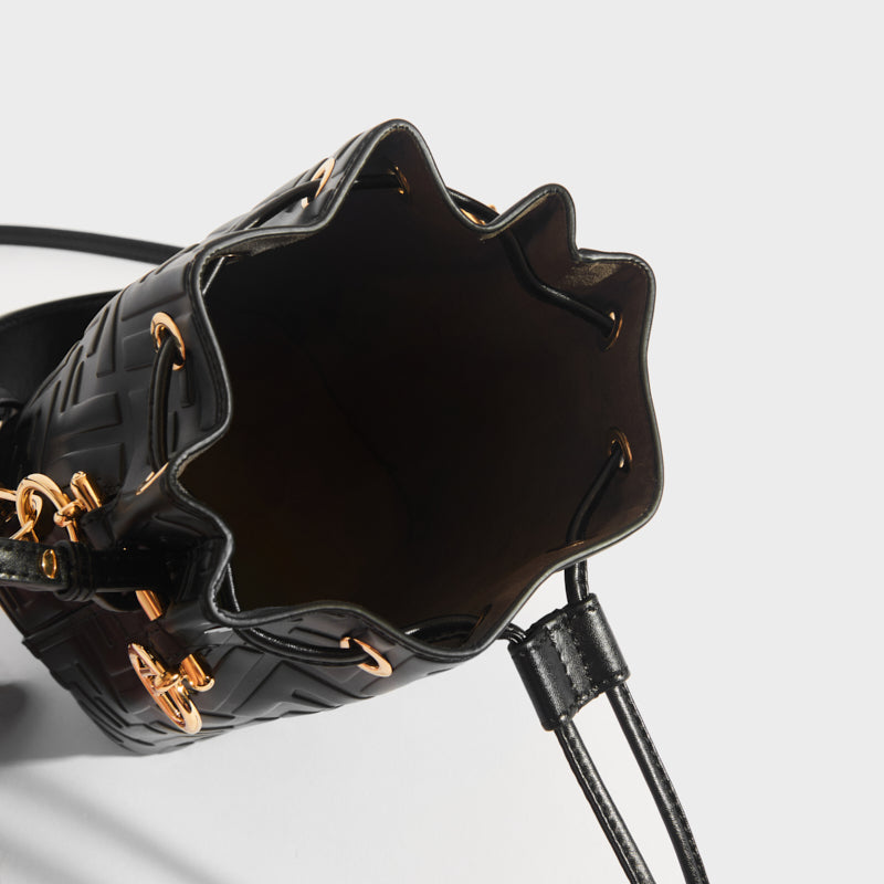 Mon Trésor Mini Bucket Bag in Black
