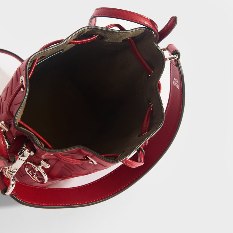 Mon Trésor Mini Bucket Bag in Red