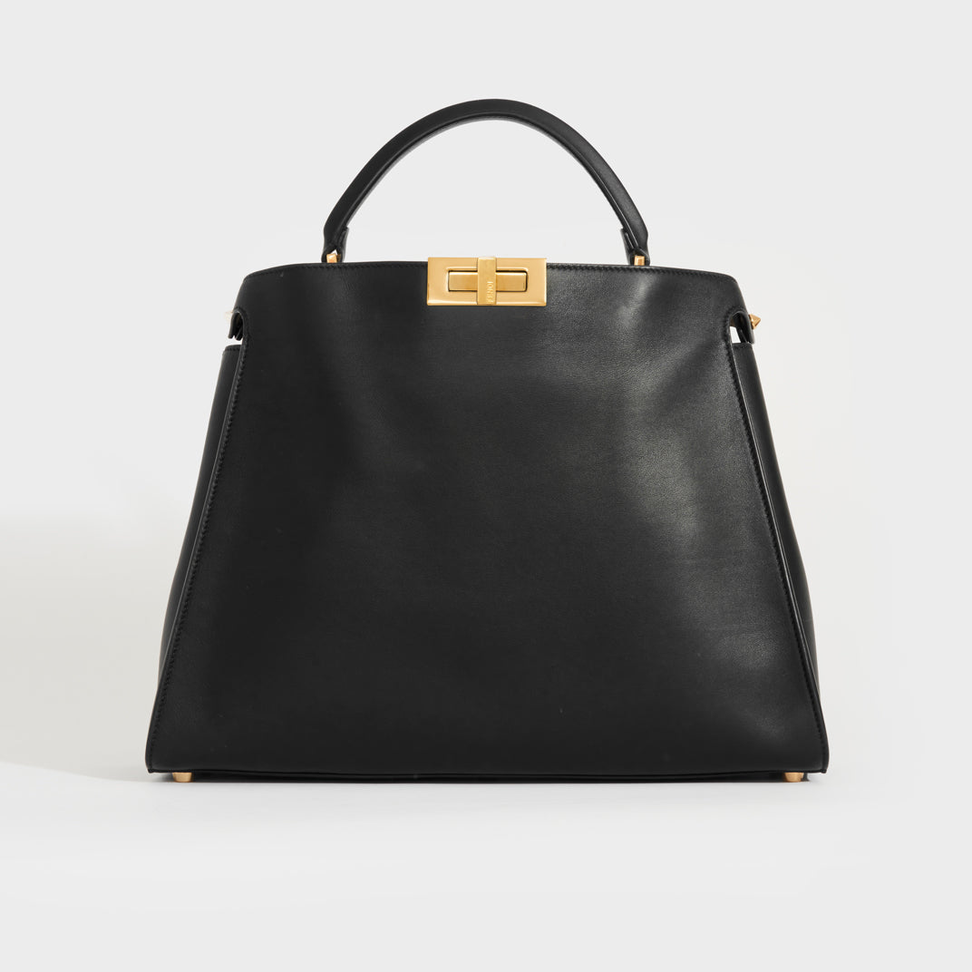 Fendi black leather tote Clearance