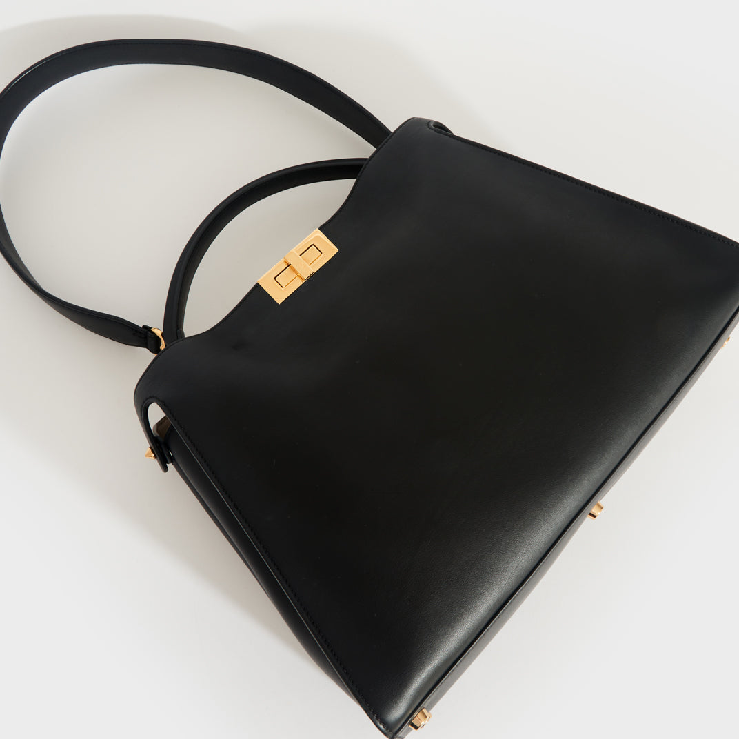 Peekaboo Essentially Nappa Leather Handbag in Black