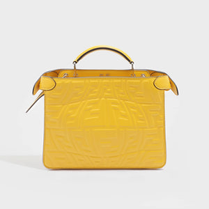 FENDI Peekaboo ISeeU Mini Leather Bag in Yellow