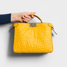 Load image into Gallery viewer, FENDI Peekaboo ISeeU Mini Leather Bag in Yellow