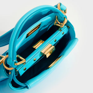 FENDI Peekaboo Iconic XS in Light Blue Nappa Leather